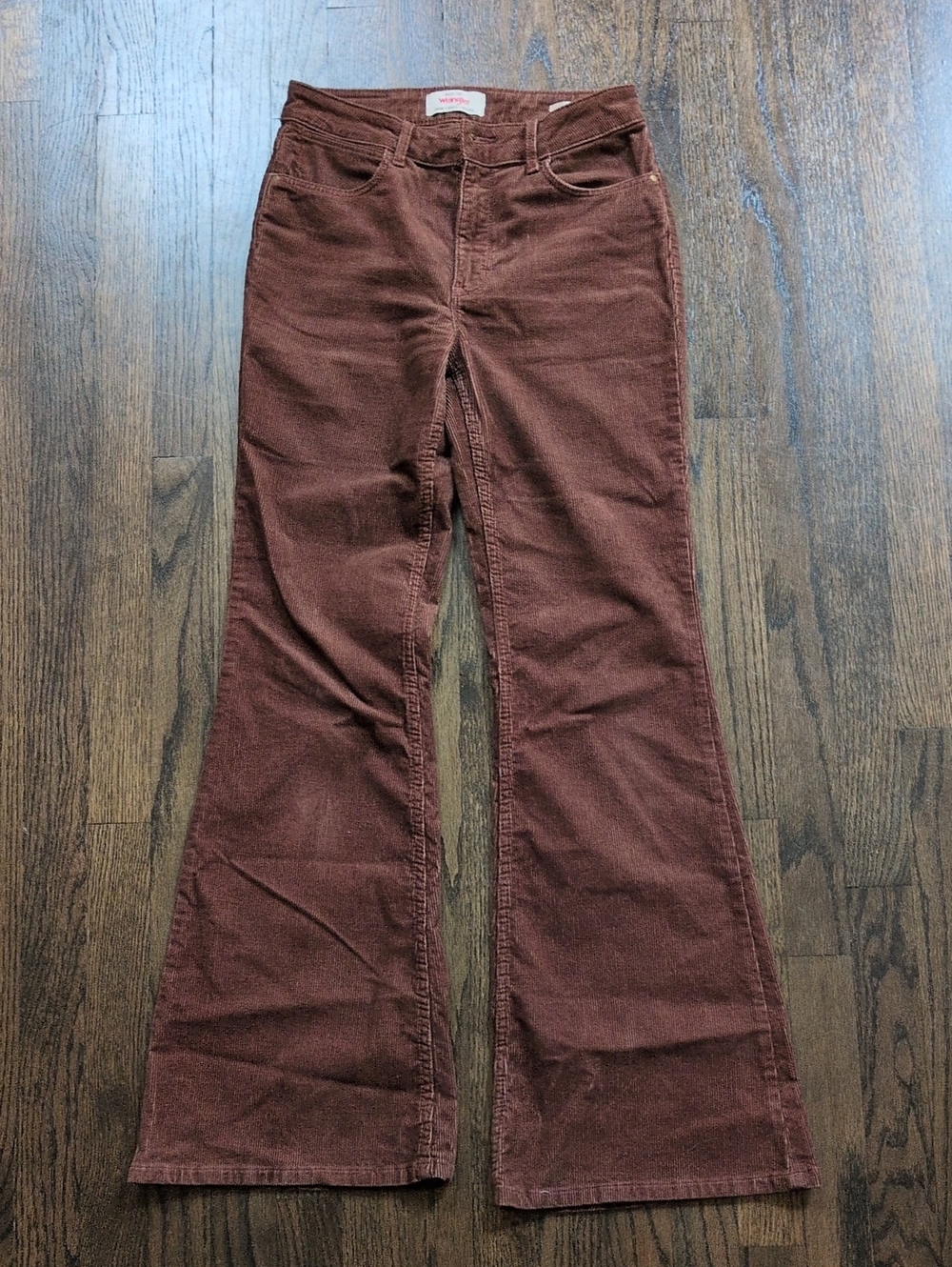 Wrangler Brown Corduroy High-Rise Pants